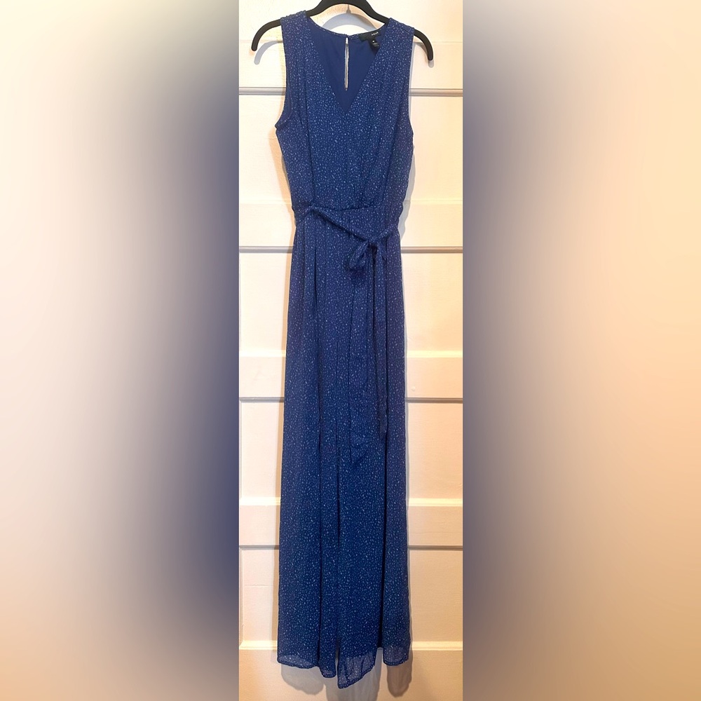 Aqua V Neck Jumpsuit